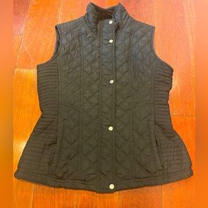 Woman’s black quilted vest size medium